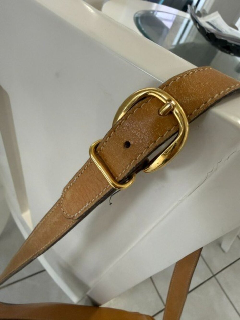 Gucci Micro GG Monogram Adjustable Shoulder Canvas Bag Beige Tan Crossbody Vtg - Picture 5 of 16